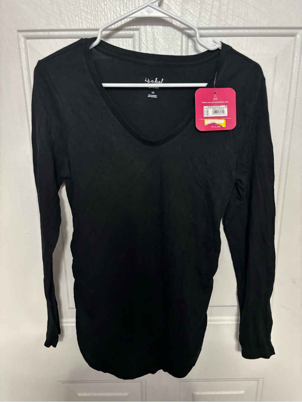 Isabel Marant Black V-Neck Long Sleeve Tee